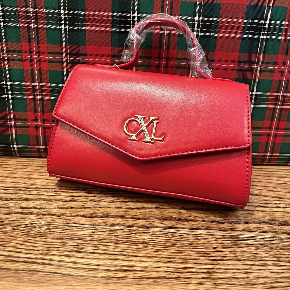 CXL‎ by Christian Lacroix Crossbody Bag Red LAINE Matte Patent MSRP $88 NWT